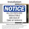 Signmission All Co-Pays And Deductibles Are Due At Time, 10 in W x Rectangle, Vinyl Decal OS-2PACK-NS-D-710-L-10092 - alternate 2